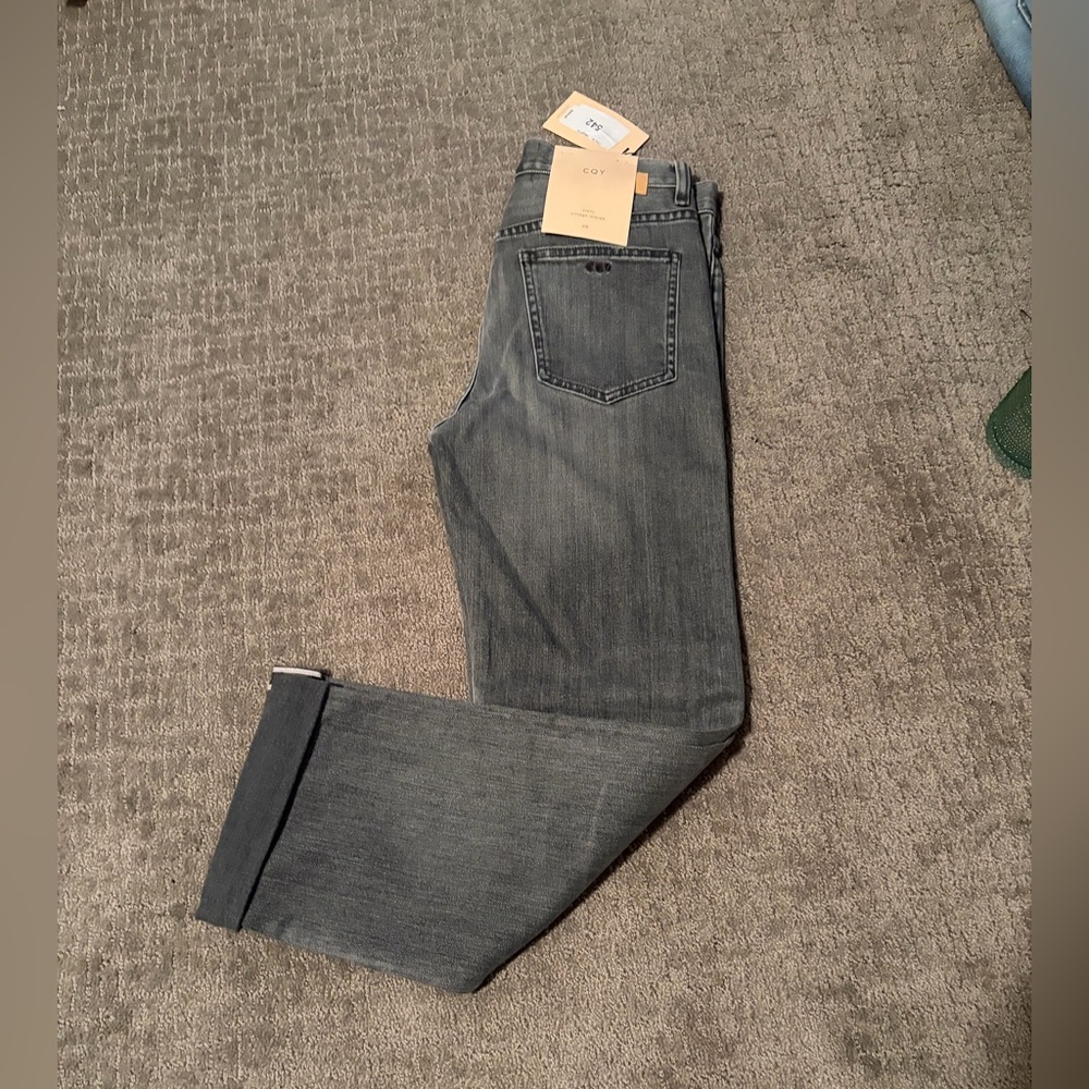 CQY Charcoal Vintage Relaxed Straight Leg Jeans